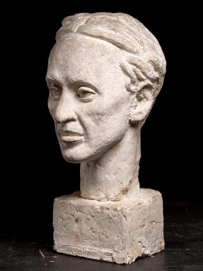 Gustave Fontaine Collection of 9 plaster Model heads by Gustave Fontaine 1877 1952 