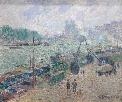 Gustave Loiseau Le port Henri IV Paris