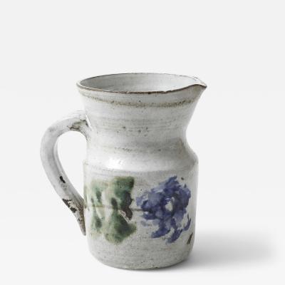 Gustave Reynaud Glazed Ceramic Pitcher by Gustave Reynaud France c 1960