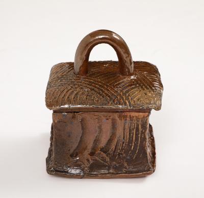 Gustave Tiffoche Gustave Tiffoche Hand Built Ceramic Box La Bourne France 1960 signed