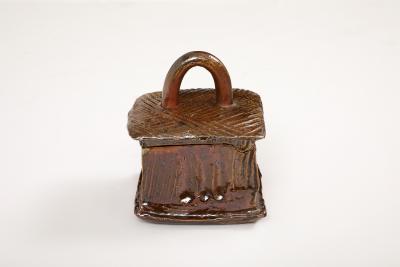 Gustave Tiffoche Gustave Tiffoche Hand Built Ceramic Box La Bourne France 1960 signed