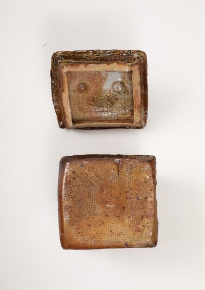 Gustave Tiffoche Gustave Tiffoche Hand Built Ceramic Box La Bourne France 1960 signed