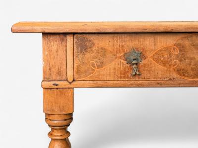 Gustavian Bleached Wood Barley Twist Table Europe 18th 19th c 