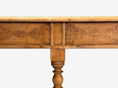 Gustavian Bleached Wood Barley Twist Table Europe 18th 19th c 