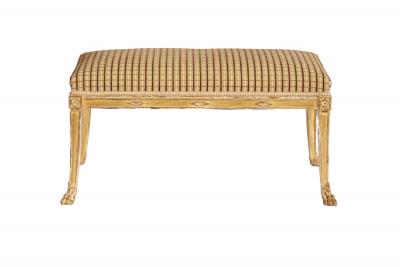 Gustavian Giltwood Window Bench