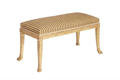 Gustavian Giltwood Window Bench