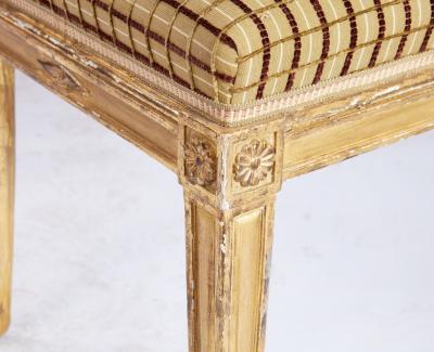Gustavian Giltwood Window Bench