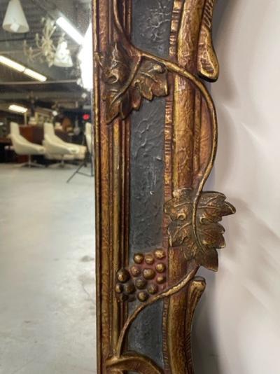Gustavian Italian Wall Console Mirror Cornucopia Motif Parcel Gilt Decorated