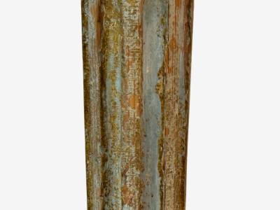 Gustavian Louis XI Painted Wood Marble Demilune Console Table France 1780