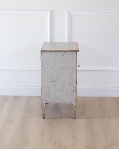 Gustavian Nightstand in Light Grey Paint circa 1830
