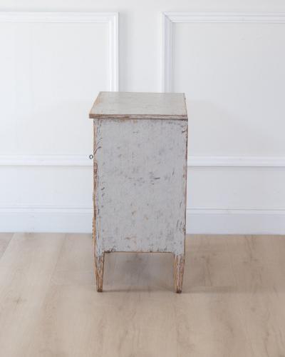 Gustavian Nightstand in Light Grey Paint circa 1830