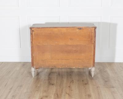 Gustavian Style Painted Chest of Drawers with Brass Handles