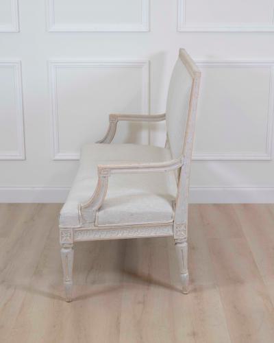Gustavian Style Settee in Linen circa 1900