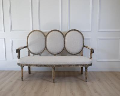 Gustavian Style Sofa in Original Black Paint circa 1880