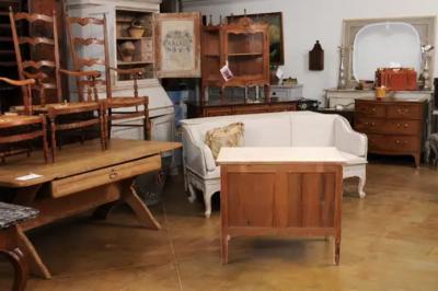 Gustavian Style Three Drawer Chest with Carved Reeded Motifs 19th Century
