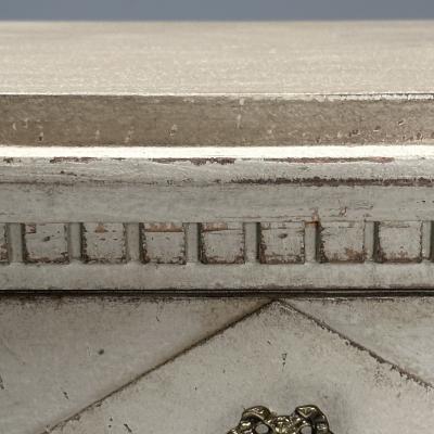 Gustavian Swedish Commodes Beige Paint Distressed Brass Sweden 19th C