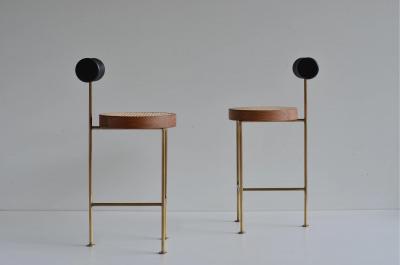 Gustavo Bittencourt Set of 3 Torno stools by Brazilian Designer Gustavo Bittencourt 2026
