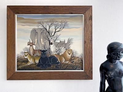 Gustavo Novoa Leopard Panther Lion Elephant Zebra Rhino Peaceable Kingdom
