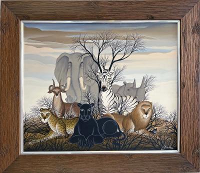 Gustavo Novoa Leopard Panther Lion Elephant Zebra Rhino Peaceable Kingdom