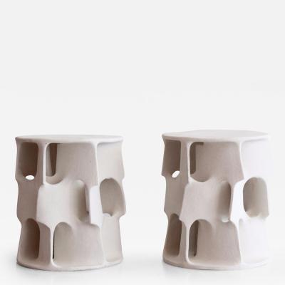 Guy Bareff Illuminated Ceramic Side Table by Guy Bareff