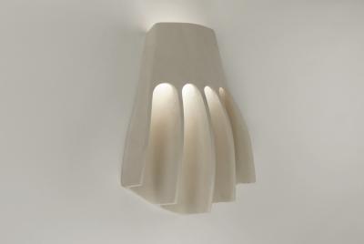 Guy Bareff PAIR OF GRIFFE Ceramic wall lights by Guy Bareff