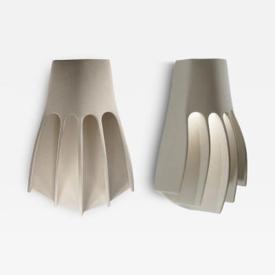 Guy Bareff PAIR OF GRIFFE Ceramic wall lights by Guy Bareff