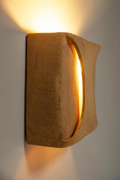 Guy Bareff Wall Applique by Guy Bareff in Terracotta and Grog Clay France 1970s