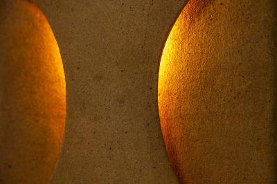 Guy Bareff Wall Applique by Guy Bareff in Terracotta and Grog Clay France 1970s