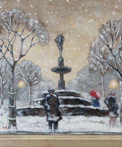 Guy Carleton Wiggins Impressionism Oil on Board Guy C Wiggins