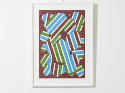 Guy De Rougemont Guy de Rougemont mixed media collage Pelouse Perturbe 1971