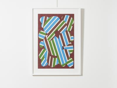 Guy De Rougemont Guy de Rougemont mixed media collage Pelouse Perturbe 1971