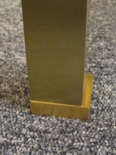 Guy LeFevre Console in brass and blue lacquered wood by G Lef vre Ed Maison Jansen 1970