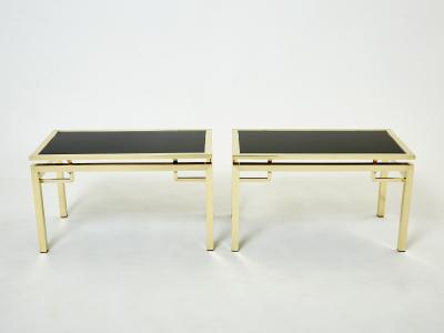 Guy LeFevre French Brass end tables Guy Lefevre for Maison Jansen 1970s