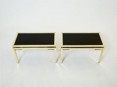Guy LeFevre French Brass end tables Guy Lefevre for Maison Jansen 1970s