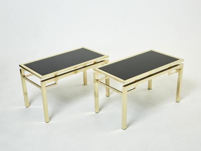 Guy LeFevre French Brass end tables Guy Lefevre for Maison Jansen 1970s