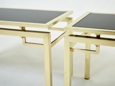 Guy LeFevre French Brass end tables Guy Lefevre for Maison Jansen 1970s