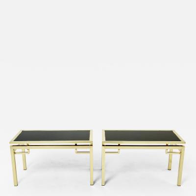 Guy LeFevre French Brass end tables Guy Lefevre for Maison Jansen 1970s