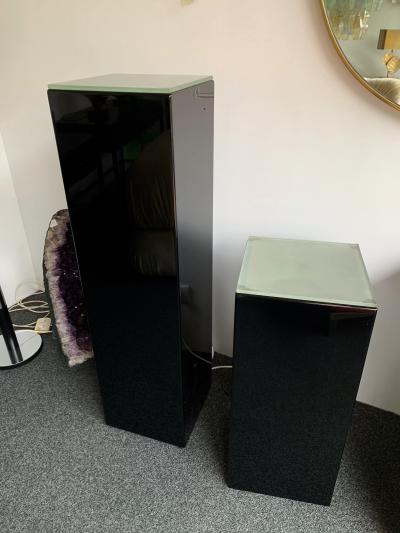 Guy LeFevre Pair of Lacquered Column Lamp by Guy Lefevre France 1970s