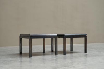 Guy LeFevre Pair of Side Tables in Verre glomis Guy Lefevre for Maison Jansen