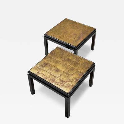 Guy LeFevre Pair of Side Tables in Verre glomis Guy Lefevre for Maison Jansen