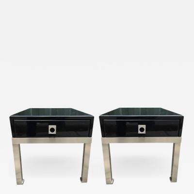 Guy LeFevre Pair of end tables by Guy Lefevre for Maison Jansen France 1970s