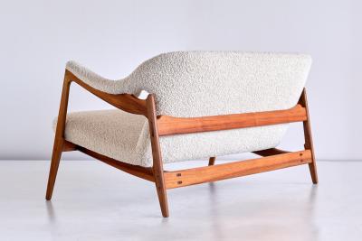 H Brockmann Petersen Important Brockmann Petersen Sofa in Nutwood and Boucl Louis G Thiersen 1951