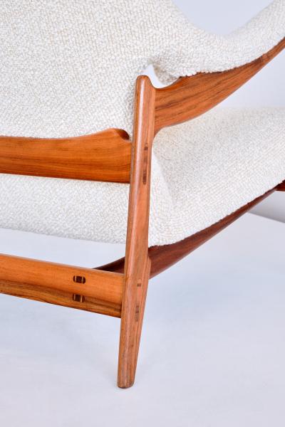 H Brockmann Petersen Important Brockmann Petersen Sofa in Nutwood and Boucl Louis G Thiersen 1951