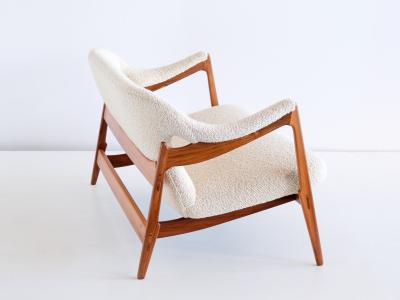 H Brockmann Petersen Important Brockmann Petersen Sofa in Nutwood and Boucl Louis G Thiersen 1951