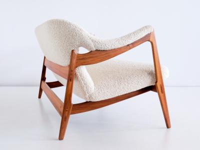 H Brockmann Petersen Important Brockmann Petersen Sofa in Nutwood and Boucl Louis G Thiersen 1951