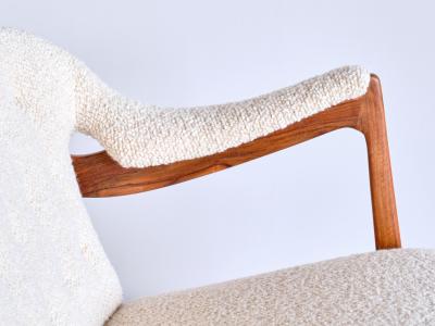 H Brockmann Petersen Important Brockmann Petersen Sofa in Nutwood and Boucl Louis G Thiersen 1951