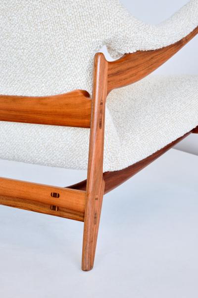 H Brockmann Petersen Important Brockmann Petersen Sofa in Nutwood and Boucl Louis G Thiersen 1951