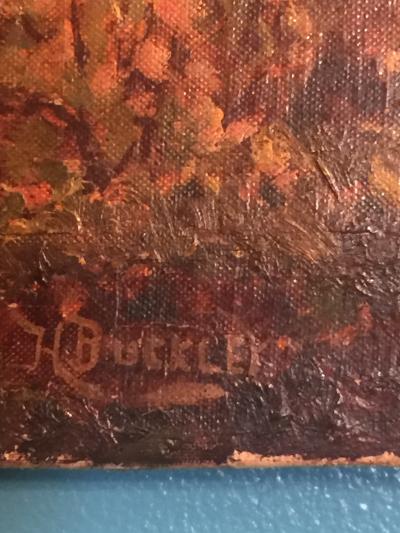 H Buckley INCREDIBLE ART DECO PAINTING OF VENUS AND DIANA