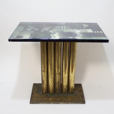 H Edward Winter Abstract Enamel Cocktaile Table by Edward Winter