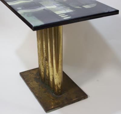 H Edward Winter Abstract Enamel Cocktaile Table by Edward Winter